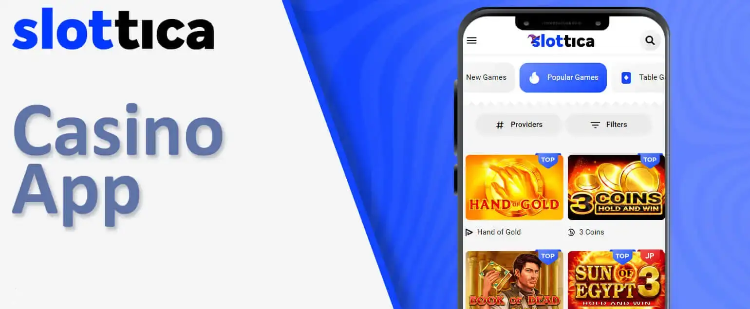 Slottica Casino мобильное приложение